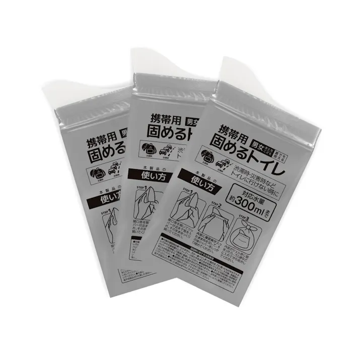 【6点まとめ買い】非常用固めるトイレ 3個セット × 6点 水無しで固まる。 開いて排尿するだけ!! 【送料込み】