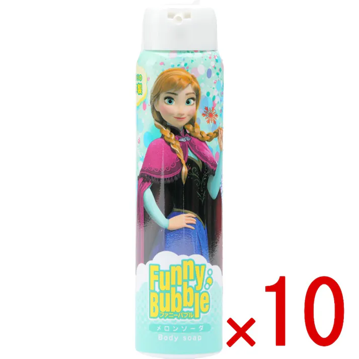 【10点まとめ買い】ファニーバブル ディズニー アナと雪の女王 アナ ボディーソープ メロンソーダ 100g × 10点 こだわりの日本製。 パッチテスト済み。 【送料込み】