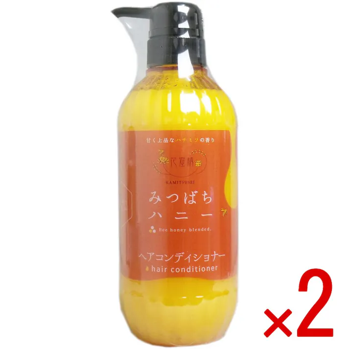 【2点まとめ買い】花蜜精 みつばちハニー ヘアコンディショナー 500mL × 2点 髪をしっとりなめらかに♪ うるおい成分にハチミツ、アルガンオイルを配合! 【送料込み】