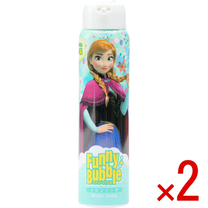 【2点まとめ買い】ファニーバブル ディズニー アナと雪の女王 アナ ボディーソープ メロンソーダ 100g × 2点 こだわりの日本製。 パッチテスト済み。 【送料込み】