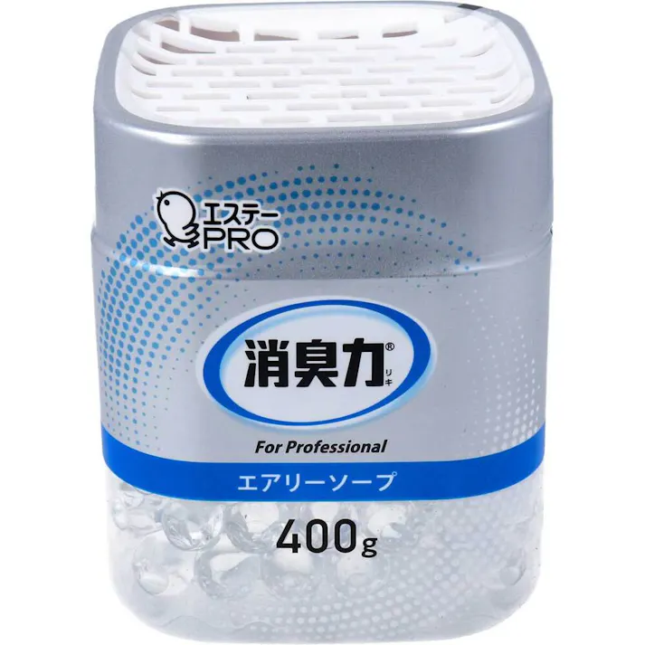 【3点まとめ買い】消臭力 業務用 ビーズタイプ 本体 エアリーソープ 400g × 3点 ハイブリッド消臭テクノロジーを採用。 幅広いニオイを強力に消臭する「ハイブリッド消臭テクノロジー」を 採用した業務用消臭剤です。 【送料込み】
