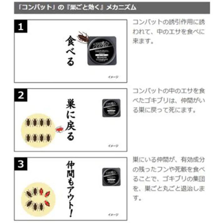 【3点まとめ買い】金鳥 コンバット 玄関・ベランダ用 1年用 6個入 × 3点 お外からの侵入を防ぐ! ゴキブリ、家に入らせない!雨風に強い容器構造 【送料込み】