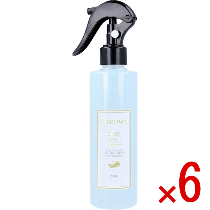 【6点まとめ買い】CAROMA(カロマ) トリガースプレー ホワイトソープ 200mL × 6点 ふわっと癒される香りで思わずうっとり。 タバコ臭・食べ物臭・カビ臭気になるニオイにシュッと消臭! 【送料込み】