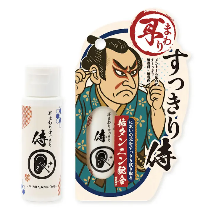 【3点まとめ買い】十美LAB 耳まわりすっきり侍 耳拭き取り化粧水 30mL × 3点 メントール配合です~っきり。 においの元をすっきり拭き取る。 【送料込み】