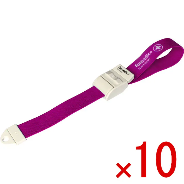 【10点まとめ買い】フォーメディックプラス ワンタッチ駆血帯 CL100 ピンク × 10点 ワンタッチ操作で簡単着脱! 体に食い込みにくい幅広バンドを採用! 【送料込み】