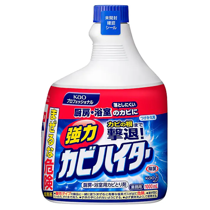 花王業務用 強力カビハイター つけかえ用 1000mL × 1点 落としにくい厨房・浴室のカビに! 泡がとどまって強力に効く! 【送料込み】