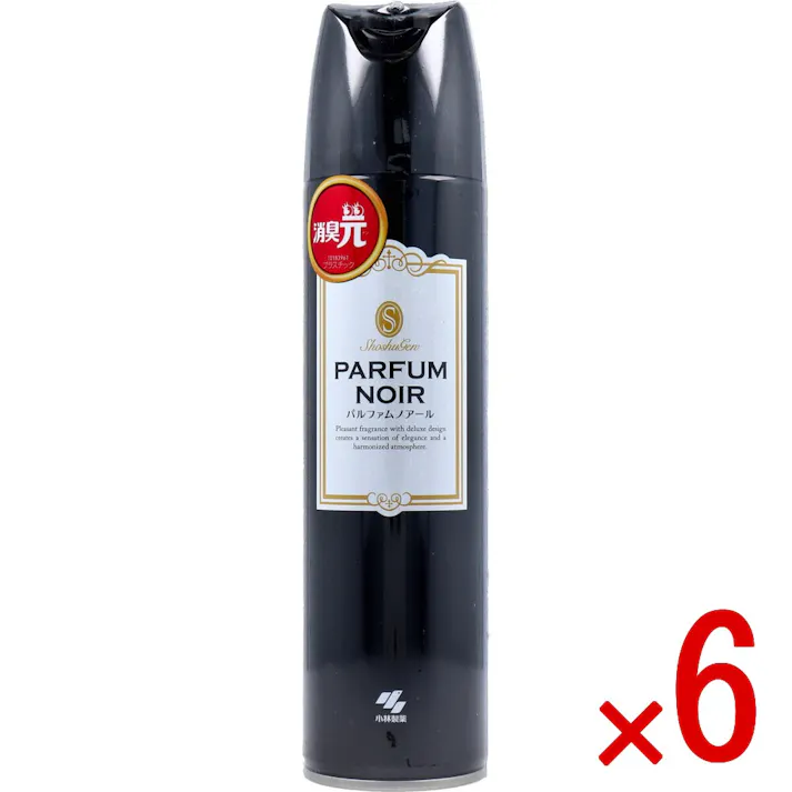 【6点まとめ買い】消臭元スプレー トイレ用 パルファムノアール 280mL × 6点 イオンパワーとワイド噴射でトイレの後の悪臭を瞬間消臭するトイレ用消臭スプレーです。 パルファムノアール温かみのある上品な甘さを表現したライトオリエンタル調の香りです。 【送料込み】