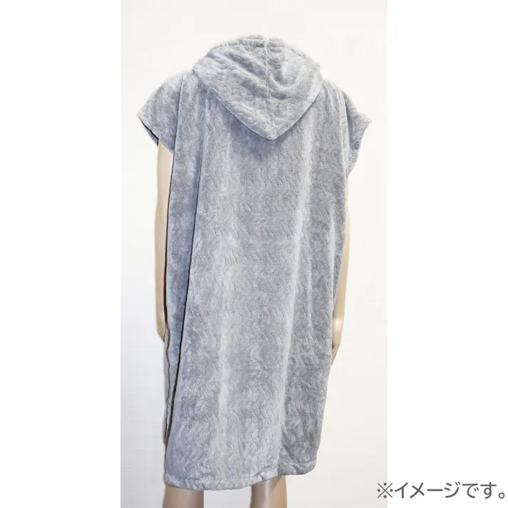 【10点まとめ買い】フワモコマルシェ 吸水美神 キュウスイビジン 吸水バスローブ フリーサイズ グレー × 10点 お風呂上がりに! 全身「ふわっ・ふわっ」かろやかに包まれる癒しの肌ざわり。 【送料込み】