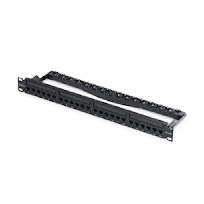 パッチパネル/ラックマウント型/1U 24ポート/スルー/Cat6 UTP