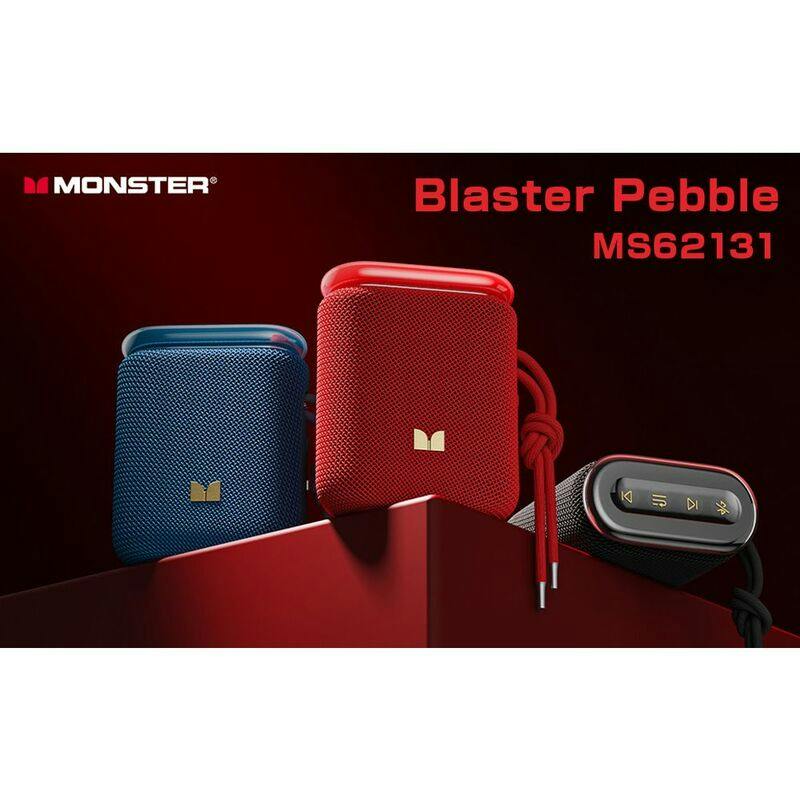 MONSTER MS62131(RD) Blaster Pebble ワイヤレス Bluetooth ポータブル