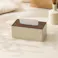 レザーティッシュケース 木目調 卓上ティッシュボックス