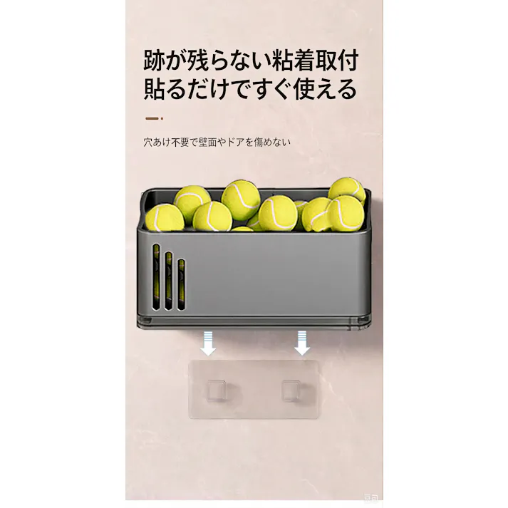 玄関傘立て 壁掛け傘収納ラック マグネット / 粘着シール式 穴あけ不要 水受けトレイ付き