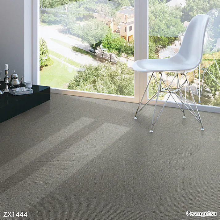 【ケース単位】サンゲツ タイルカーペット ZX 無地柄 1ケース 20枚入 50×50cm 50cm角 正方形 防炎 制電 ペット 無地 パネルカーペット ZX-1444 ZX1444 グレー