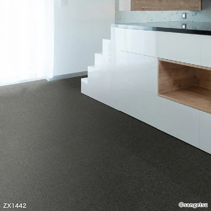 【ケース単位】サンゲツ タイルカーペット ZX 無地柄 1ケース 20枚入 50×50cm 50cm角 正方形 防炎 制電 ペット 無地 パネルカーペット ZX-1442 ZX1442 グレー