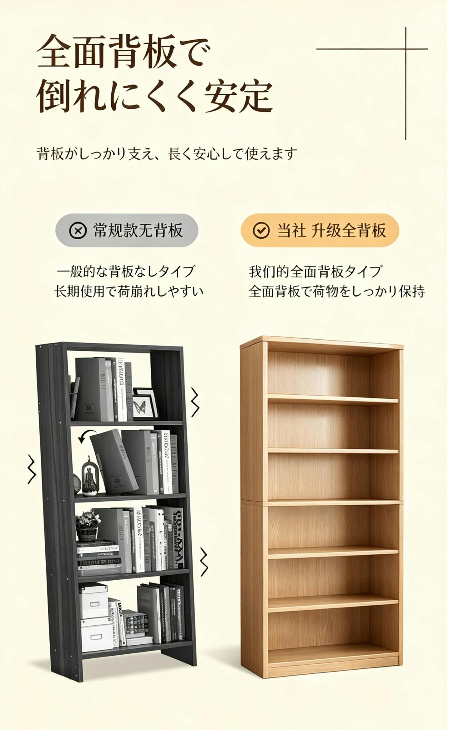 壁付け本棚 オープンラック 大容量収納棚 絵本棚 リビング収納 | 本棚
