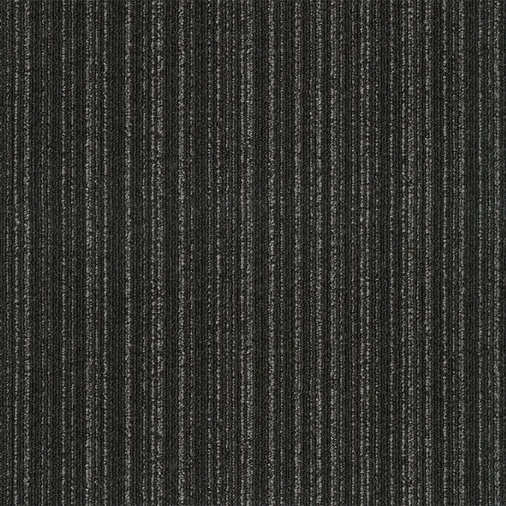 【ケース単位】サンゲツ タイルカーペット ZX ライン柄 ストライプ 1ケース 20枚入 50×50cm 50cm角 正方形 防炎 制電 ペット 無地 パネルカーペット ZX-1455 ZX1455 ブラック
