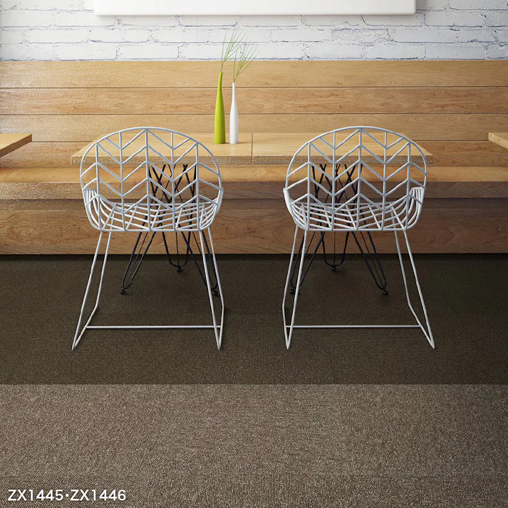 【ケース単位】サンゲツ タイルカーペット ZX 無地柄 1ケース 20枚入 50×50cm 50cm角 正方形 防炎 制電 ペット 無地 パネルカーペット ZX-1446 ZX1446 ブラウン