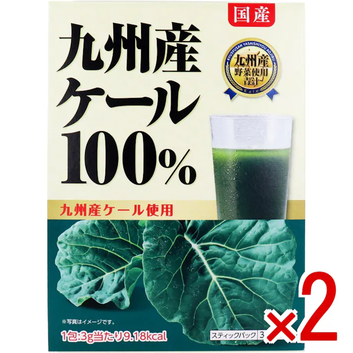 【2点まとめ買い】※九州産ケール100% スティックパック 3g×44包入 × 2点 九州産ケール使用 注意)商品名先頭に【※】マークは軽減税率対象品目です。 【送料込み】
