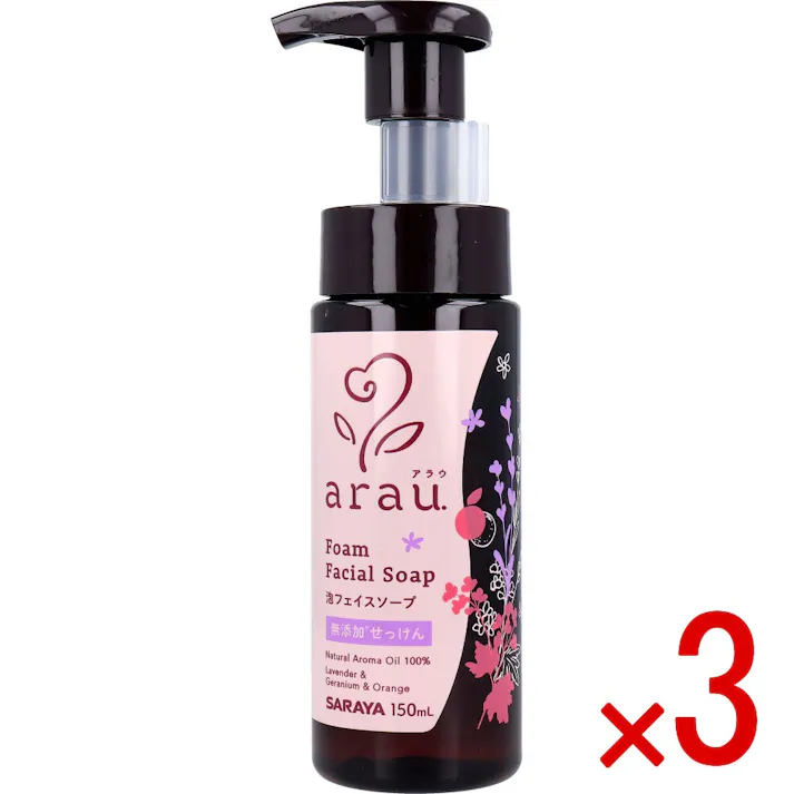 【3点まとめ買い】arau.(アラウ) 泡フェイスソープ 本体 150mL × 3点 無添加・低刺激処方。 素肌にやさしい。 【送料込み】