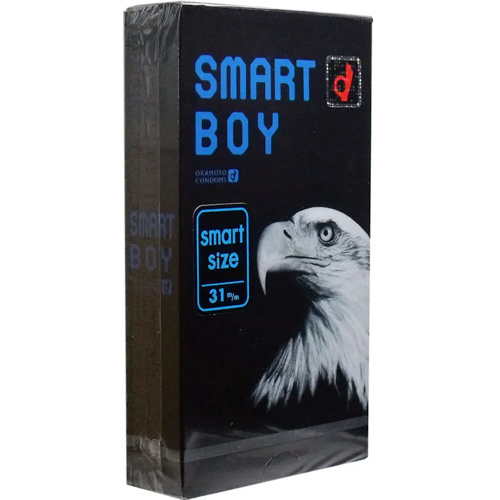 【10点まとめ買い】オカモト スマートボーイ コンドーム 12個入 × 10点 やや小さめのスマートボーイ 直径が通常より1mm小さい、やや小さめサイズ 【送料込み】