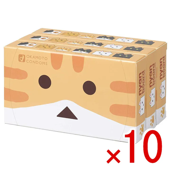 【10点まとめ買い】オカモトコンドーム ニャンボー 12個×3箱セット × 10点 人気 キャラクター「ニャンボー」とのコラボレーション♪ 【送料込み】