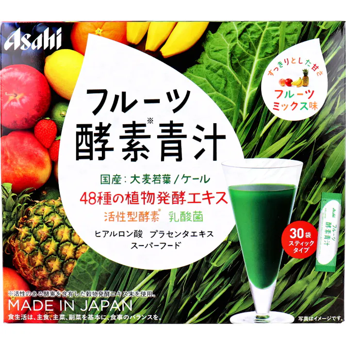 ※アサヒ フルーツ酵素青汁 フルーツミックス味 3g×30袋 × 1点 すっきりとした甘さのフルーツ青汁♪ 注意)商品名先頭に【※】マークは軽減税率対象品目です。 【送料込み】