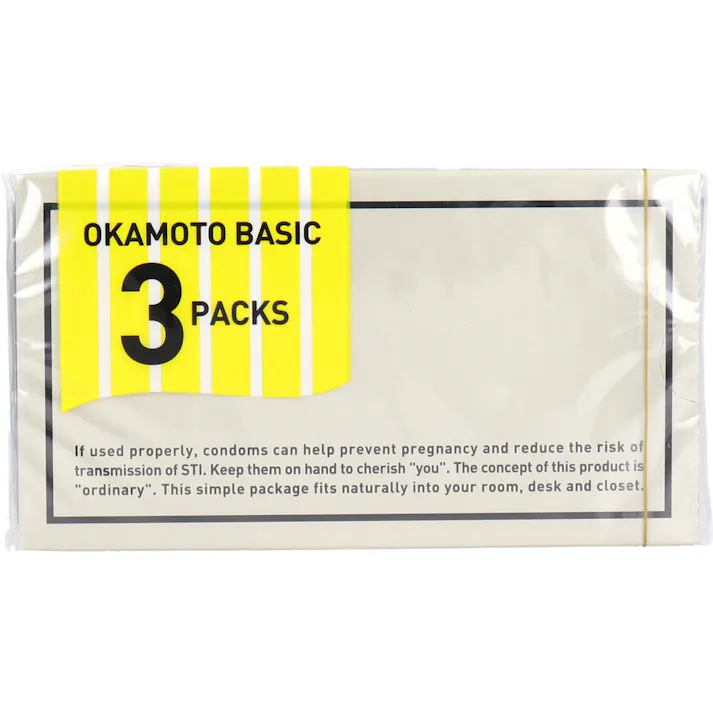 【3点まとめ買い】オカモト OKAMOTO BASIC コンドーム 12個入×3個パック × 3点 シンプル 【送料込み】