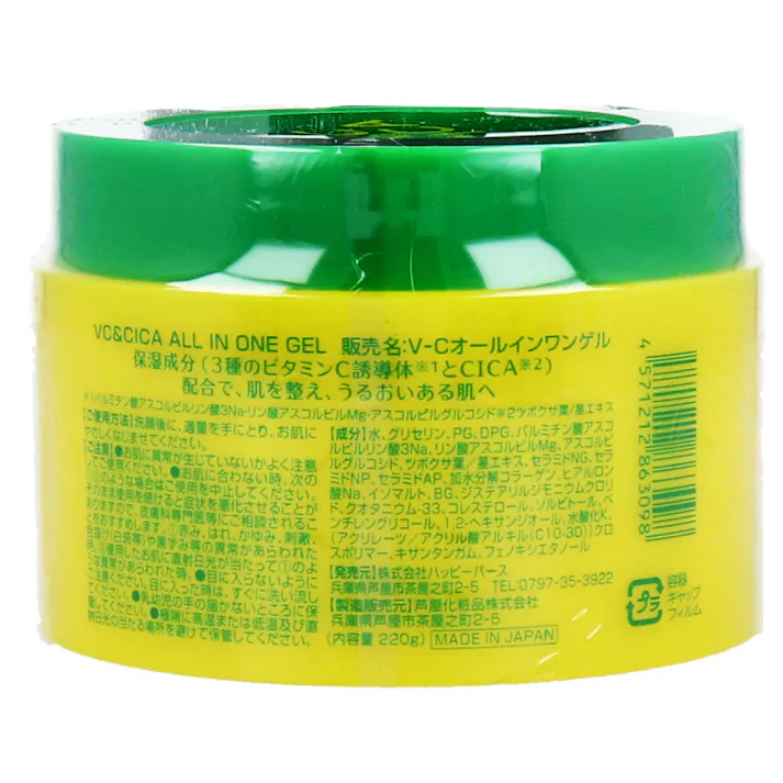 【2点まとめ買い】VC&CICA オールインワンゲル 220g × 2点 3種のビタミンC誘導体&CICA配合 忙しい毎日のスキンケアにこれ1つで6役分! 【送料込み】