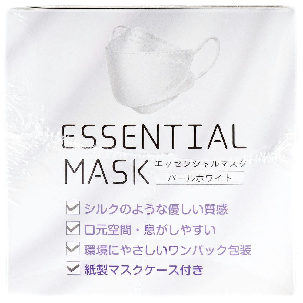 2点まとめ買い】さらふわ ESSENTIAL MASK 不織布マスク パールホワイト