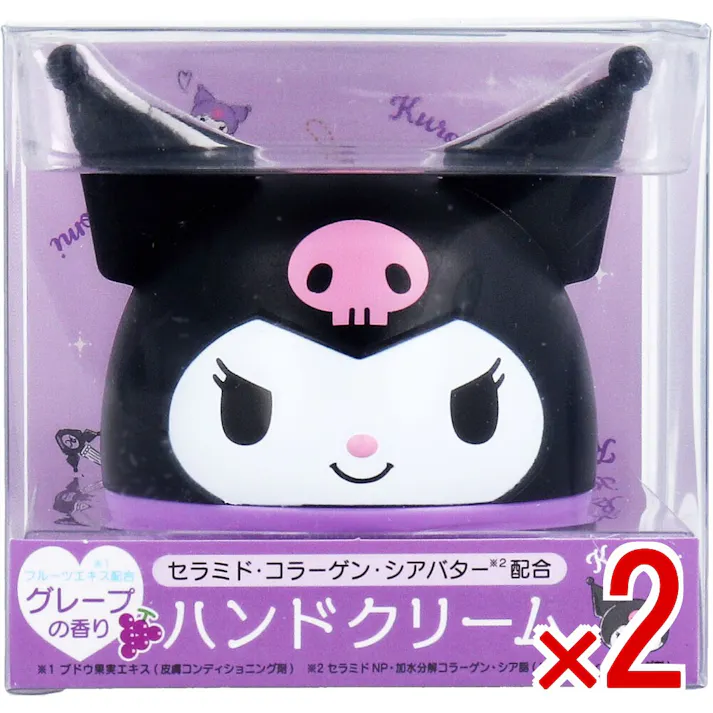 【2点まとめ買い】サンリオキャラクターズ ハンドモイスチャークリーム クロミ グレープの香り 35g × 2点 セラミド・コラーゲン・シアバター配合 サンリオの人気キャラクター『クロミ』とのコラボハンドクリーム! 【送料込み】