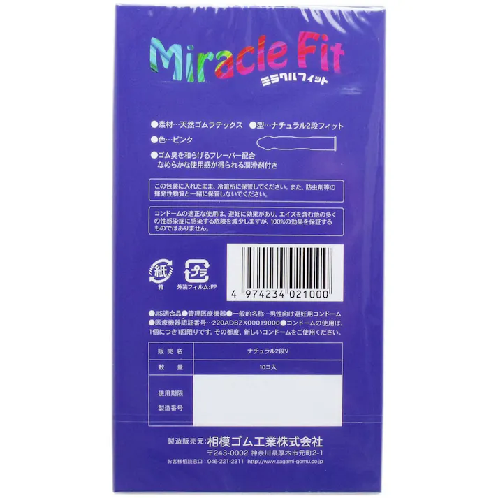 【2点まとめ買い】サガミ ミラクルフィット コンドーム 10個入 × 2点 驚きのリアル感! ぴったり自然形状! 【送料込み】