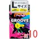 【10点まとめ買い】オカモト GROOVE コンドーム Lサイズ 6個入 × 10点 ゆったり大きめ Lサイズ 【送料込み】