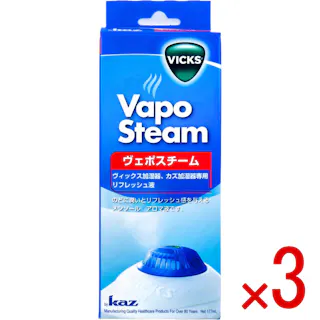 【3点まとめ買い】ヴィックス ヴェポスチーム加湿器用 リフレッシュ液 KFC6J 177mL × 3点 のどに潤いとリフレッシュ感を与えるメンソールアロマ液です。 ヴィックス加湿器、カズ加湿器専用。 【送料込み】