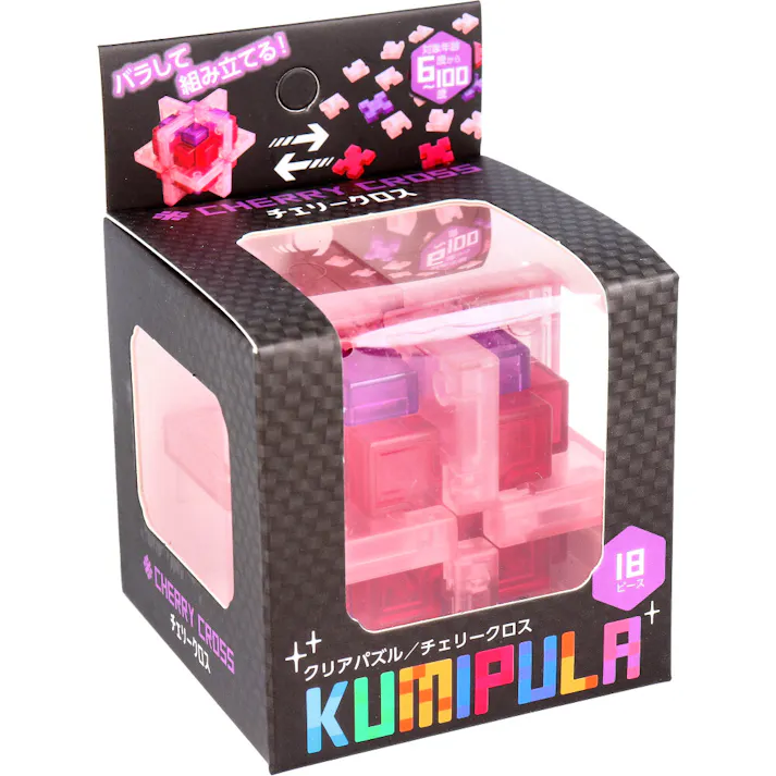 【10点まとめ買い】KUMIPULA(クミプラ) クリアパズル チェリークロス 18ピース × 10点 バラして組み立てる! 子どもから大人まで楽しめるクリアパズル! 【送料込み】