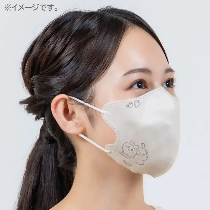 【3点まとめ買い】A013 ちいかわ3Dチャームポイントマスク フルーツ レギュラーサイズ 個別包装 20枚入 × 3点 マスクが入るポーチ付き! ちいかわのマスクが新しいデザインになって登場です! 【送料込み】