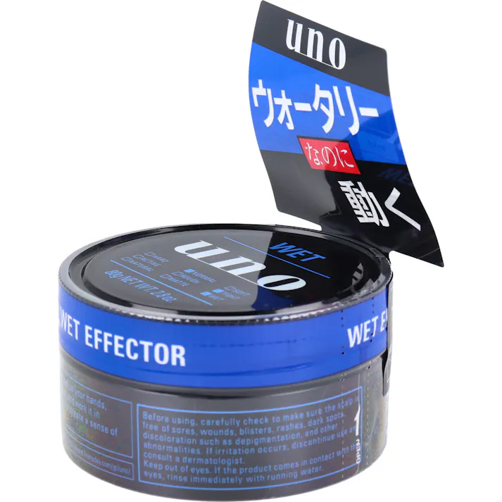 【3点まとめ買い】UNO(ウーノ) ウェットエフェクター f 整髪料 80g × 3点 ウォータリーなのに動く。 みずみずしいツヤ感とタイトなセット力の絶妙バランス!うるおいのある洗練された大人の質感と大胆な毛流れを実現! 【送料込み】