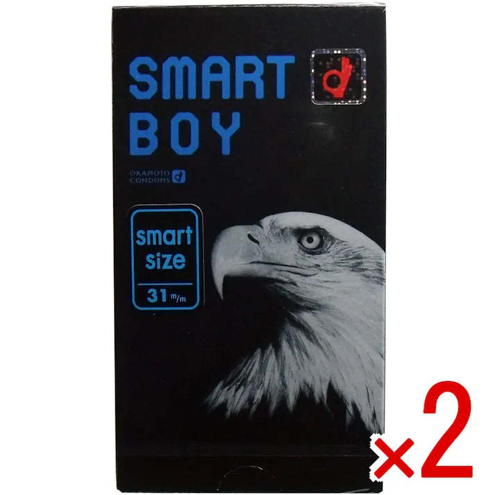 【2点まとめ買い】オカモト スマートボーイ コンドーム 12個入 × 2点 やや小さめのスマートボーイ 直径が通常より1mm小さい、やや小さめサイズ 【送料込み】