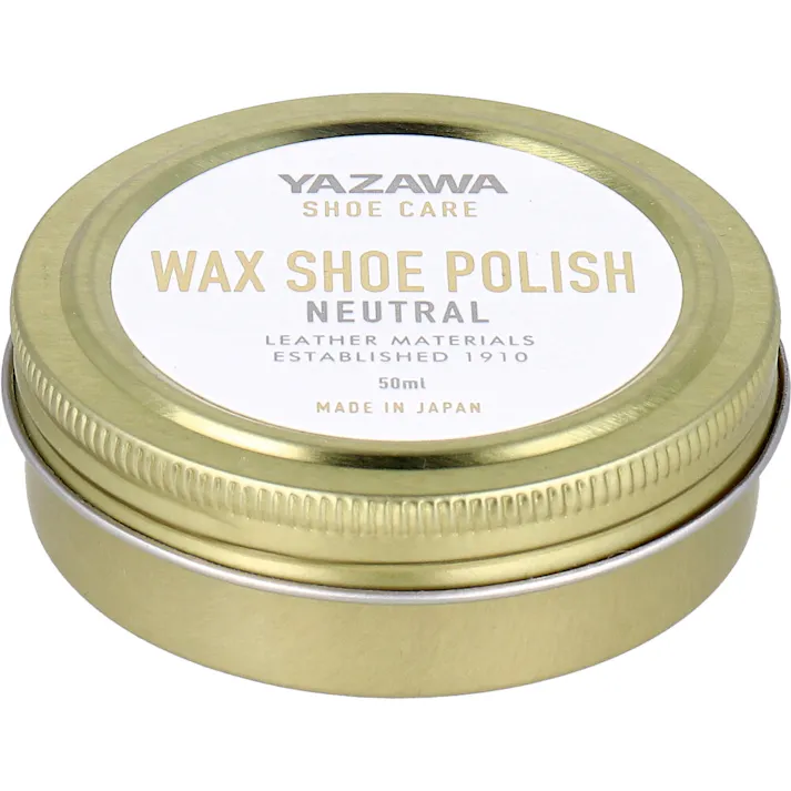 【2点まとめ買い】YAZAWA SHOE CARE ワックスシューポリッシュ ニュートラル 50mL × 2点 靴磨き用高級ワックス。 靴磨き世界王者「長谷川裕也」氏も絶賛! 【送料込み】