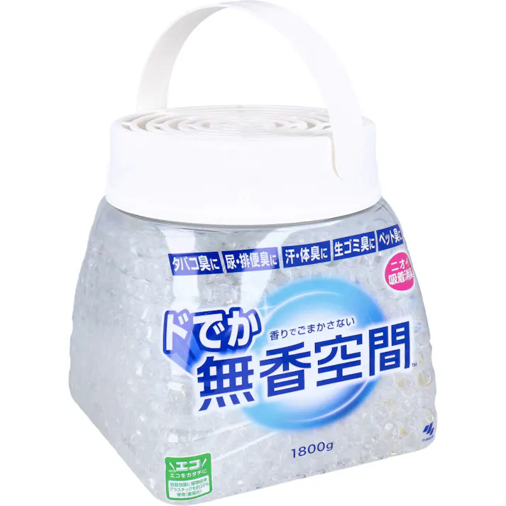 【10点まとめ買い】ドでか無香空間 業務用 無香料 1800g × 10点 香りでごまかさない。 ニオイ吸着消臭。 【送料込み】