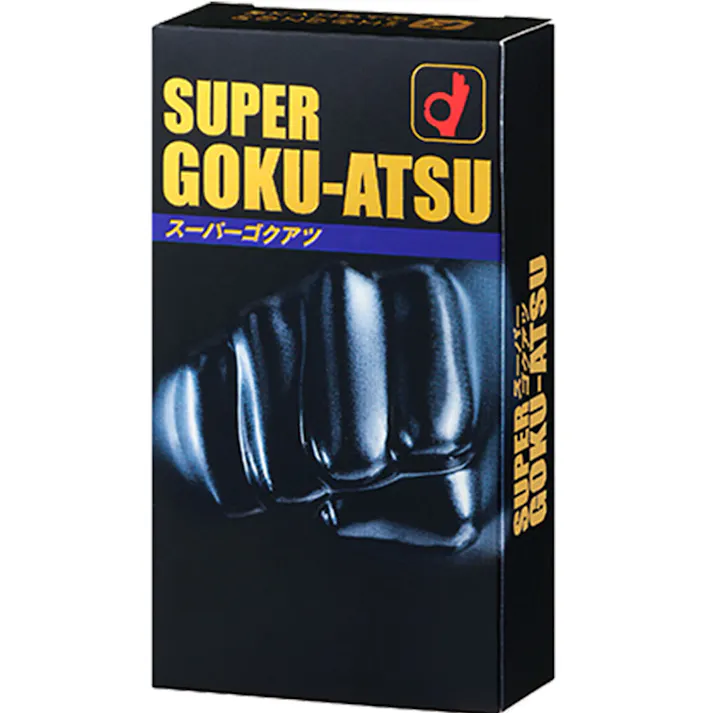 【10点まとめ買い】オカモト スーパーゴクアツ コンドーム 10個入 × 10点 もはや何も感じない。 潤滑ゼリー20%増量。 【送料込み】