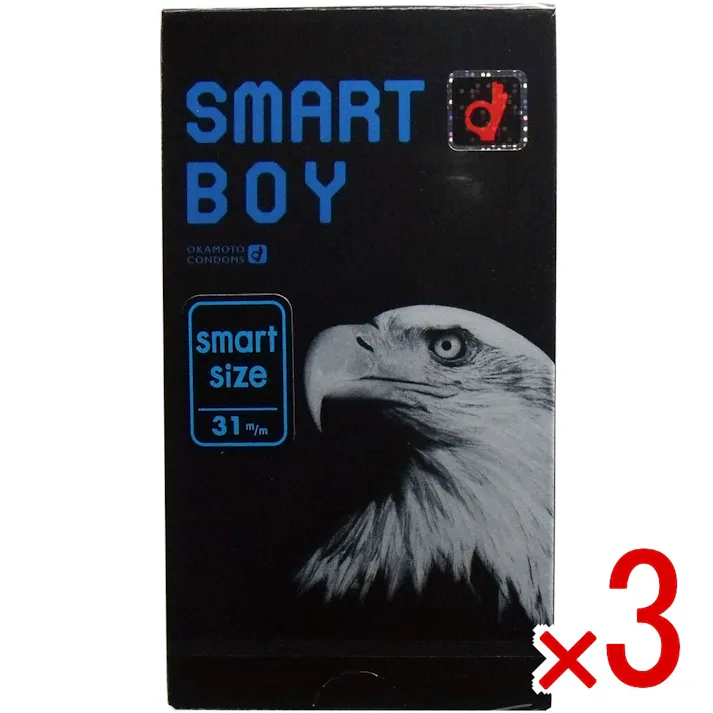 【3点まとめ買い】オカモト スマートボーイ コンドーム 12個入 × 3点 やや小さめのスマートボーイ 直径が通常より1mm小さい、やや小さめサイズ 【送料込み】
