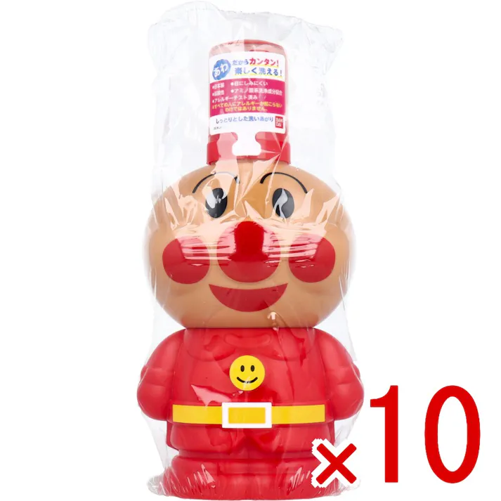【10点まとめ買い】アンパンマン こどもシャンプー あわポンプタイプ 250mL × 10点 かわいい「アンパンマン」のボトルのあわポンプシャンプー! 髪と頭皮をやさしく洗う、目にしみにくい弱酸性のあわシャンプーです。 【送料込み】