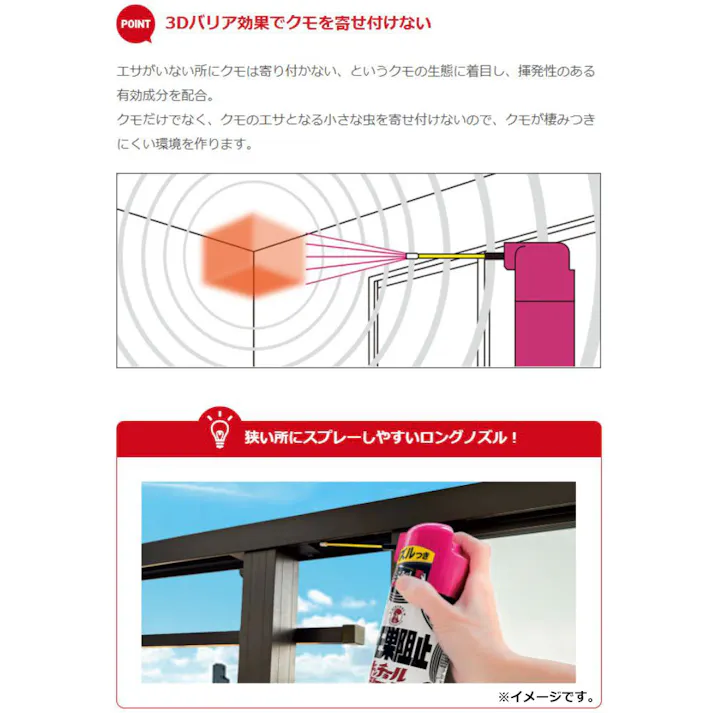 【3点まとめ買い】クモの巣阻止キンチョールジェット 450mL × 3点 クモ対策のお悩み解消に、これ1本! 約3ヵ月間巣を張らせない! 【送料込み】
