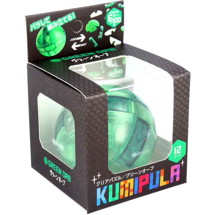 【10点まとめ買い】KUMIPULA(クミプラ) クリアパズル グリーンオーブ 12ピース × 10点 バラして組み立てる! 子どもから大人まで楽しめるクリアパズル! 【送料込み】