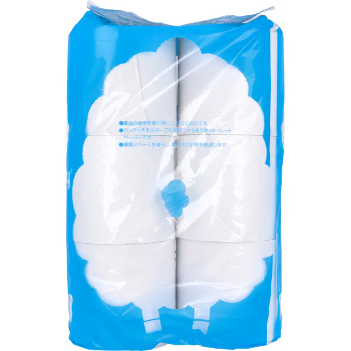 【2点まとめ買い】トイレットペーパー 芯無メリー シングル 200m×6ロール入 × 2点 薬品の使用を最小限にした安心設計です。 ワンタッチホルダーでも使用できる長尺巻のトイレットペーパーです。 【送料込み】