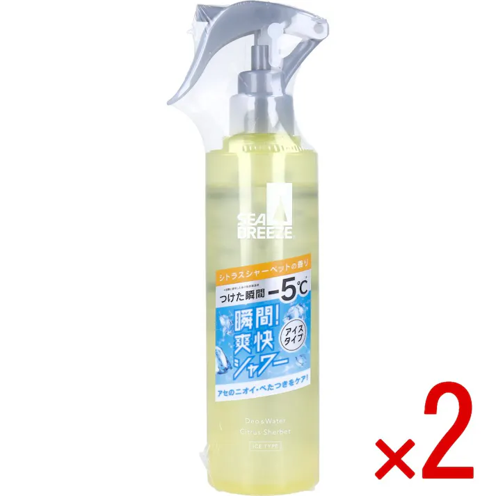 【2点まとめ買い】シーブリーズ デオ&ウォーター IE シトラスシャーベットの香り 145mL × 2点 瞬間!爽快シャワー。アセのニオイ・べたつきをケア! 全身、手軽にシュッ。 【送料込み】