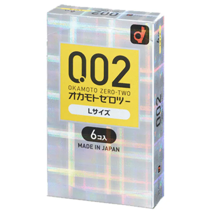 【3点まとめ買い】オカモトゼロツー Lサイズ 0.02コンドーム 6個入 × 3点 均一なうすさ0.02ミリ台 全体が大きめのタイプ。 【送料込み】