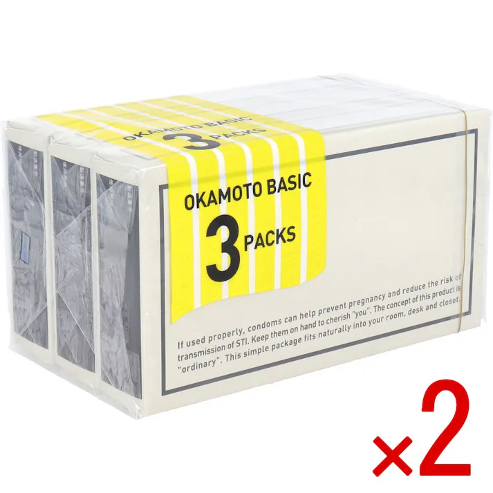 【2点まとめ買い】オカモト OKAMOTO BASIC コンドーム 12個入×3個パック × 2点 シンプル 【送料込み】
