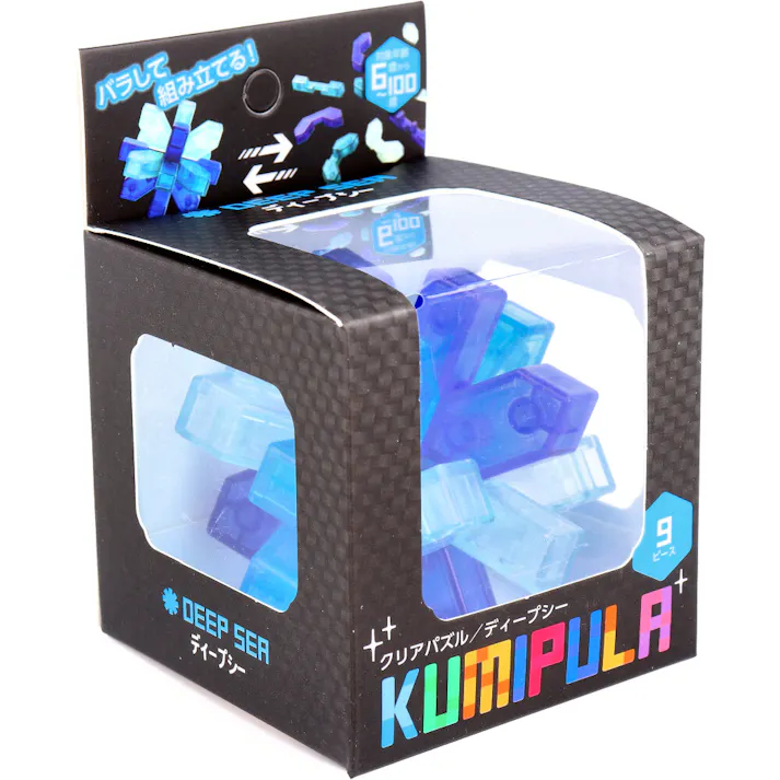 【3点まとめ買い】KUMIPULA(クミプラ) クリアパズル ディープシー 9ピース × 3点 バラして組み立てる! 子どもから大人まで楽しめるクリアパズル! 【送料込み】