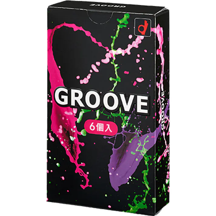 【3点まとめ買い】オカモト GROOVE コンドーム 6個入 × 3点 グルーヴゼリーを塗布 外側の高潤滑ゼリーと内側の超密着ゼリーの2層構造 【送料込み】